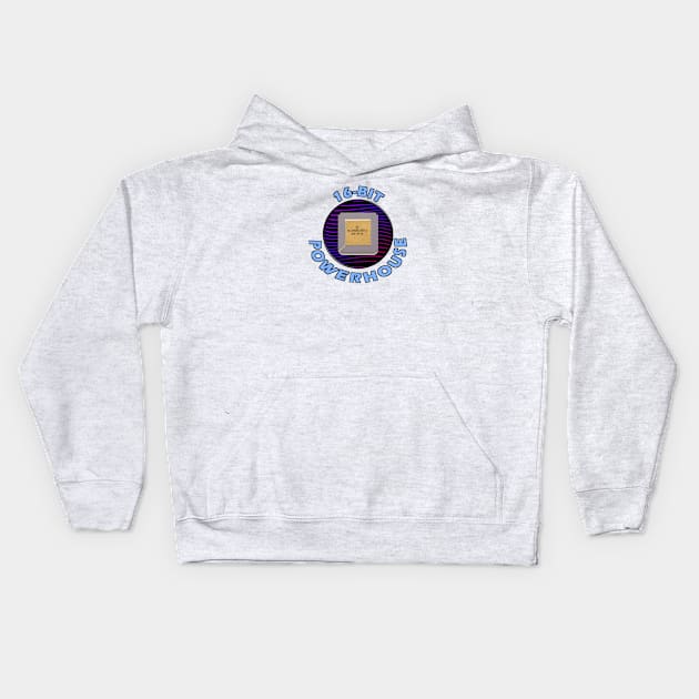 Motorola 68000 - 16-Bit Era Power Kids Hoodie by arcadeheroes